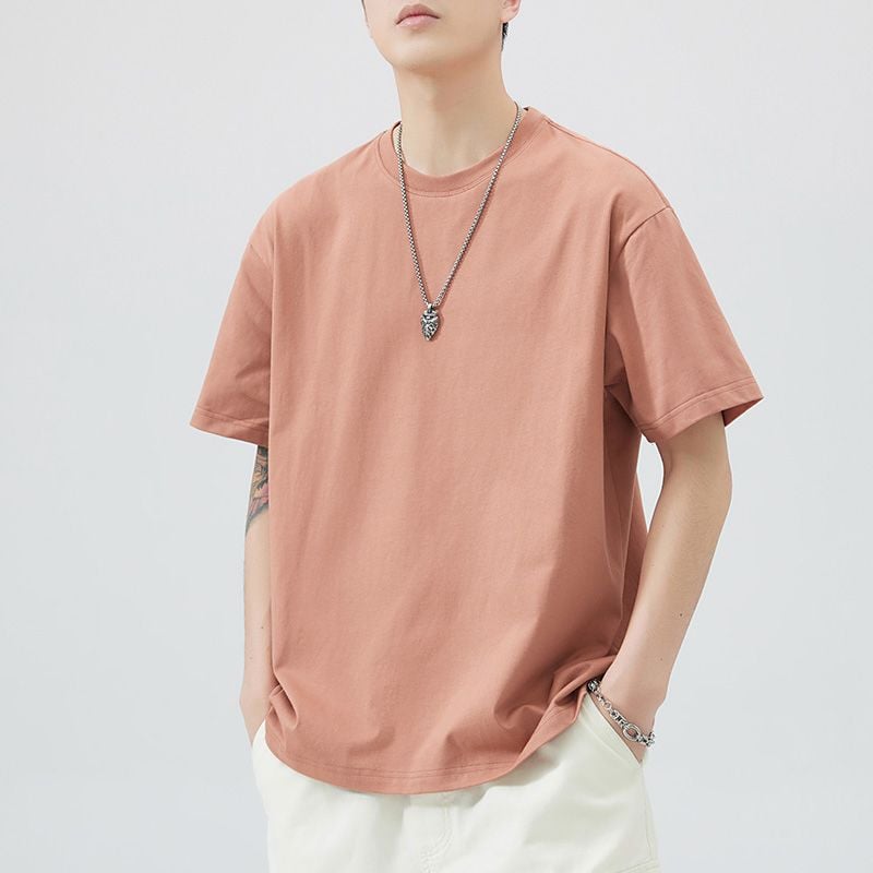 Pure cotton men's short-sleeved T-shirt