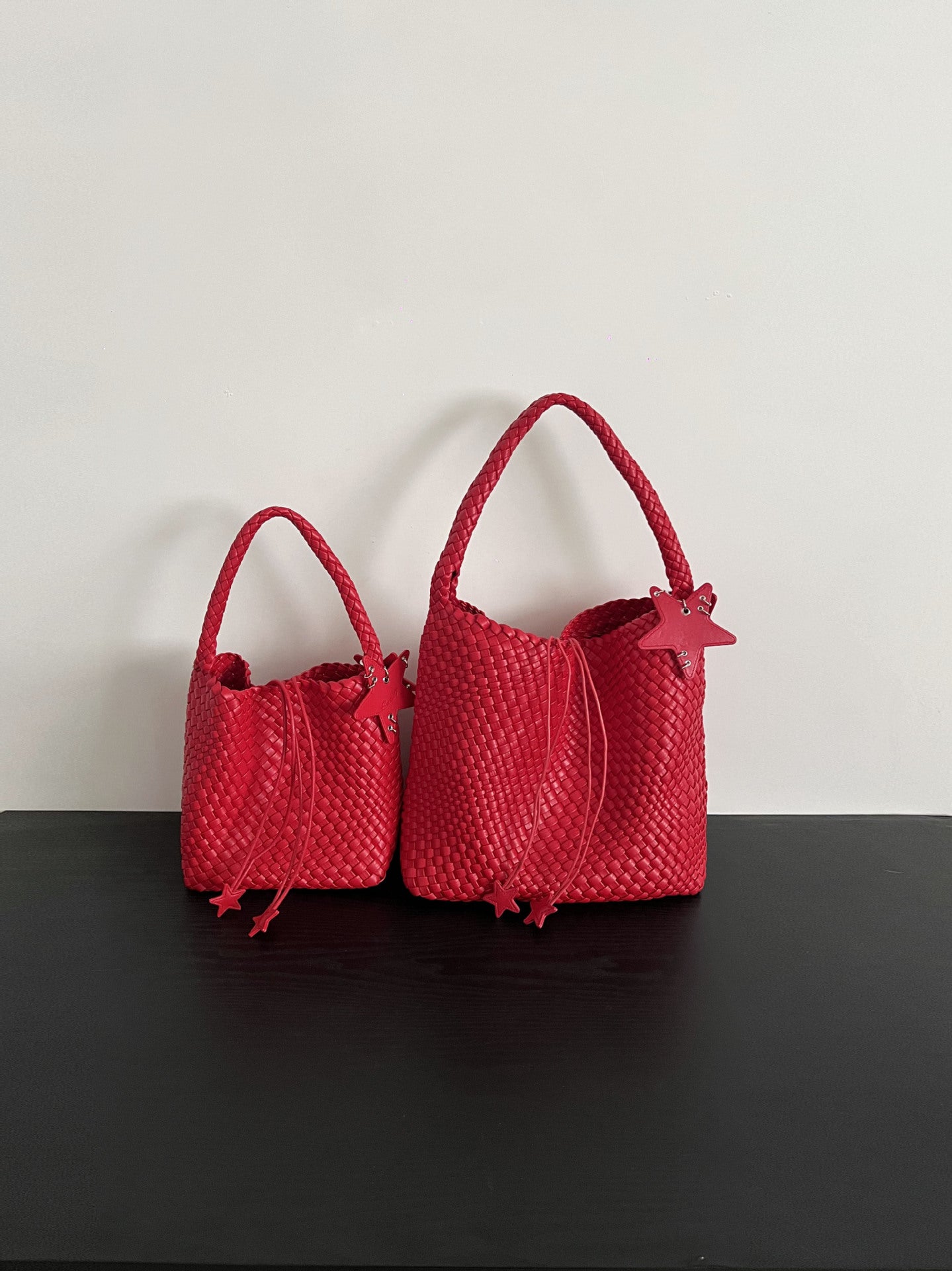 Handwoven PU Tote Bag for Women