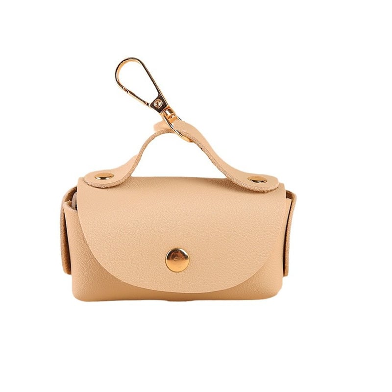 Leather Portable Pet Poop Bag Dispenser Multicolor Dog Poop Bag Storage Bag