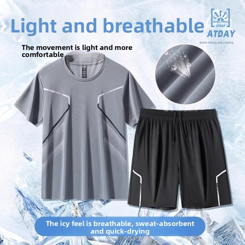 Summer men's quick-drying sports outfit set