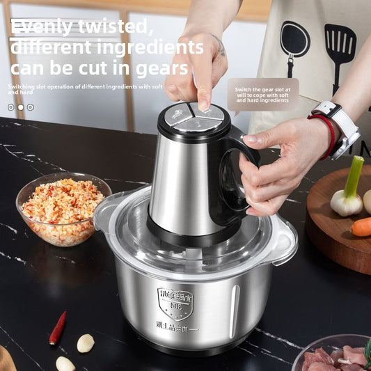 Small household stainless steel meat grinder