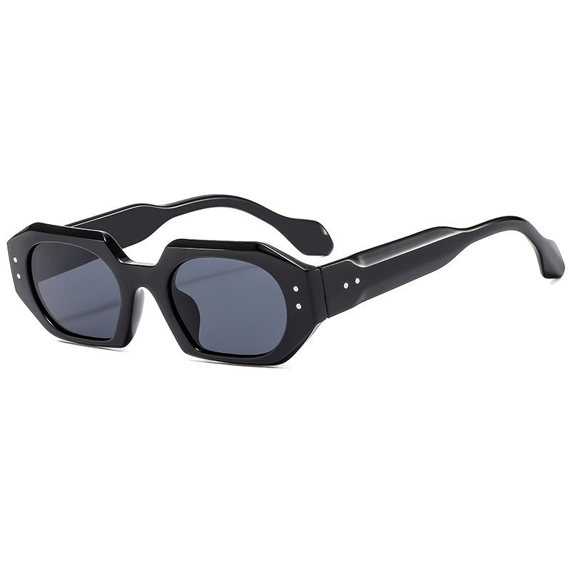 Personalized small-framed rice-nail sunglasses