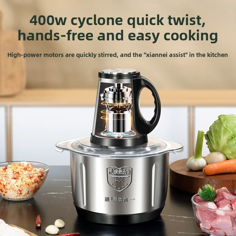 Small household stainless steel meat grinder