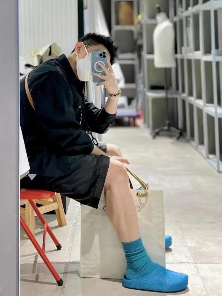 Women's Genuine Leather Horsehair Platform Slippers