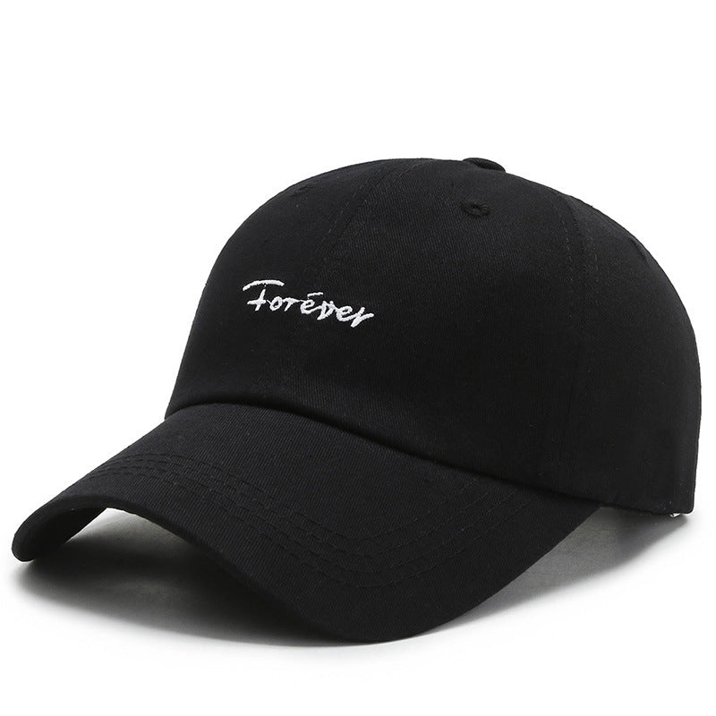 Korean style embroidered baseball cap for men and women