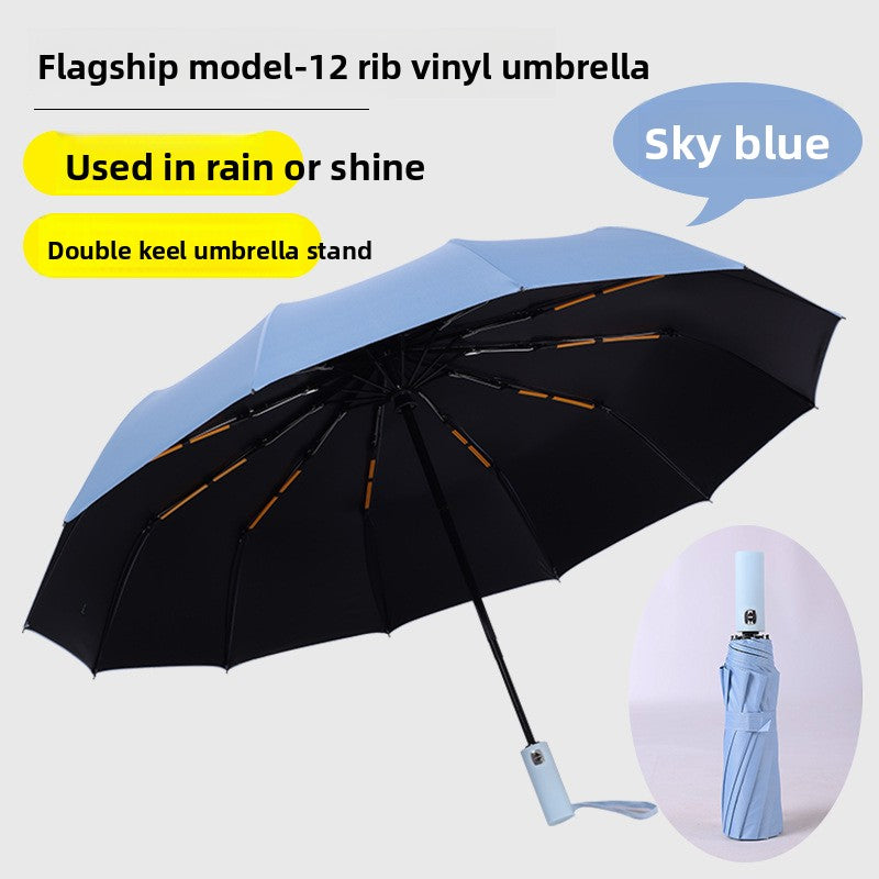 Folding Automatic Sunny and Rainy Dual-use Sun Umbrella