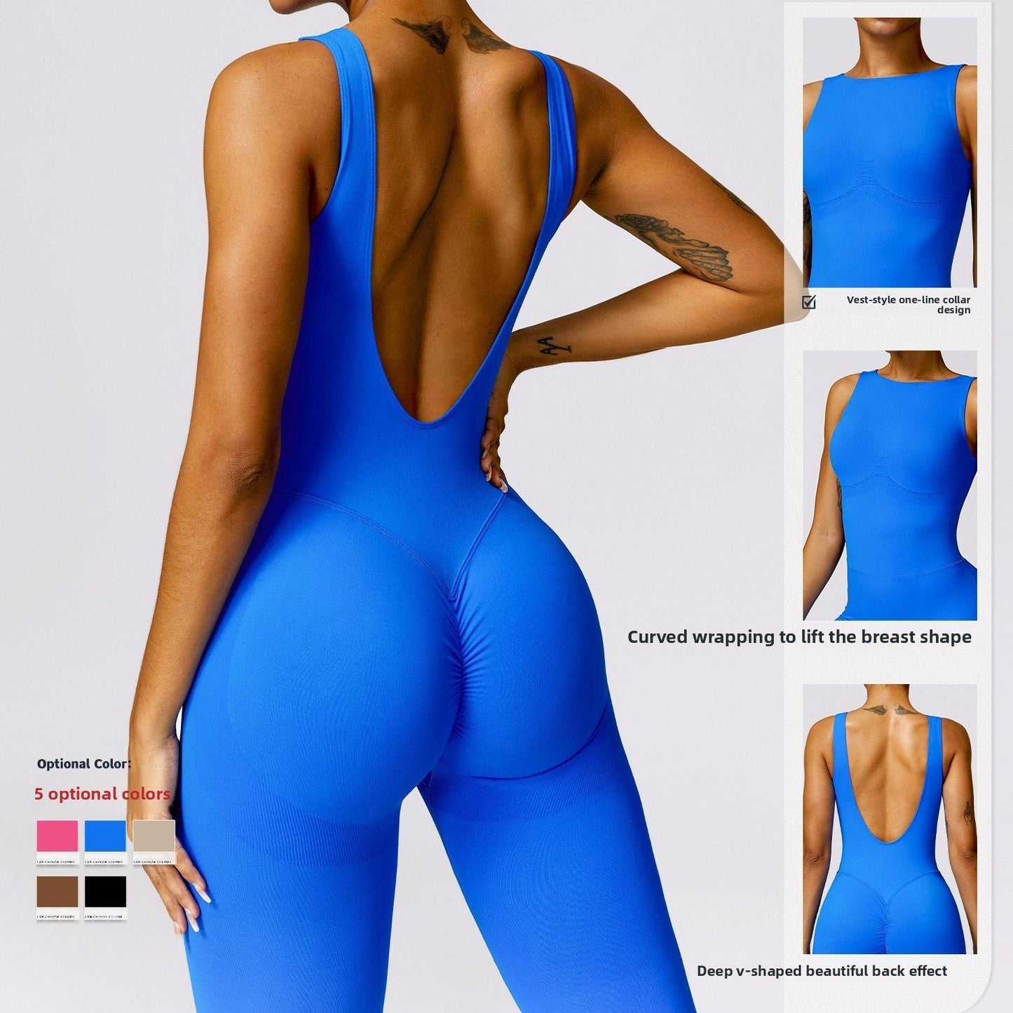Backless fitness clothing