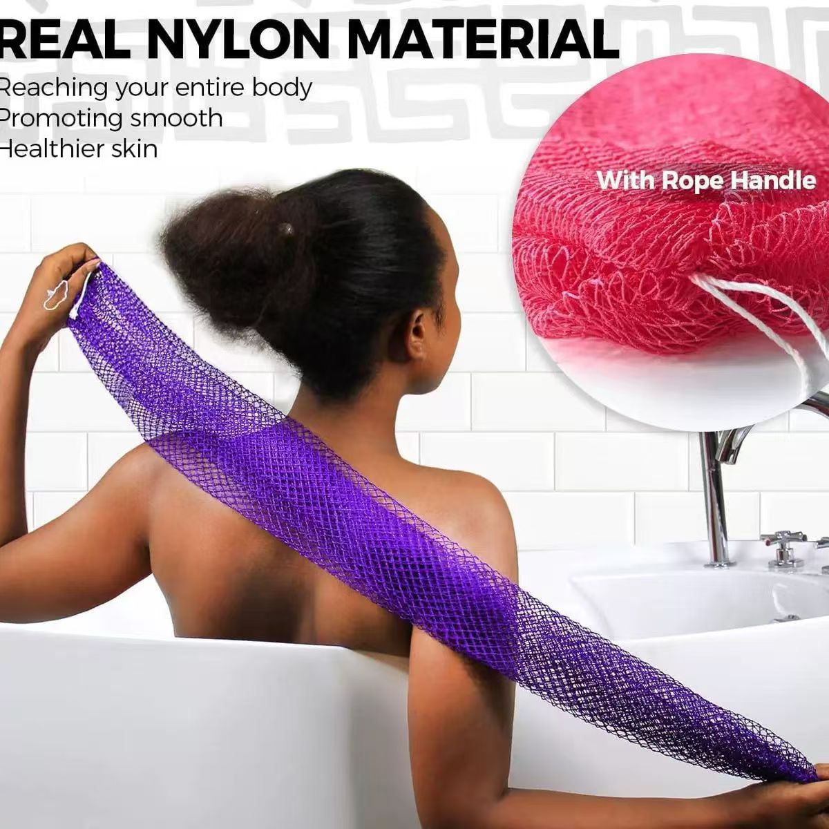 Elastic Exfoliating Mesh Bath Towel for Skin Care