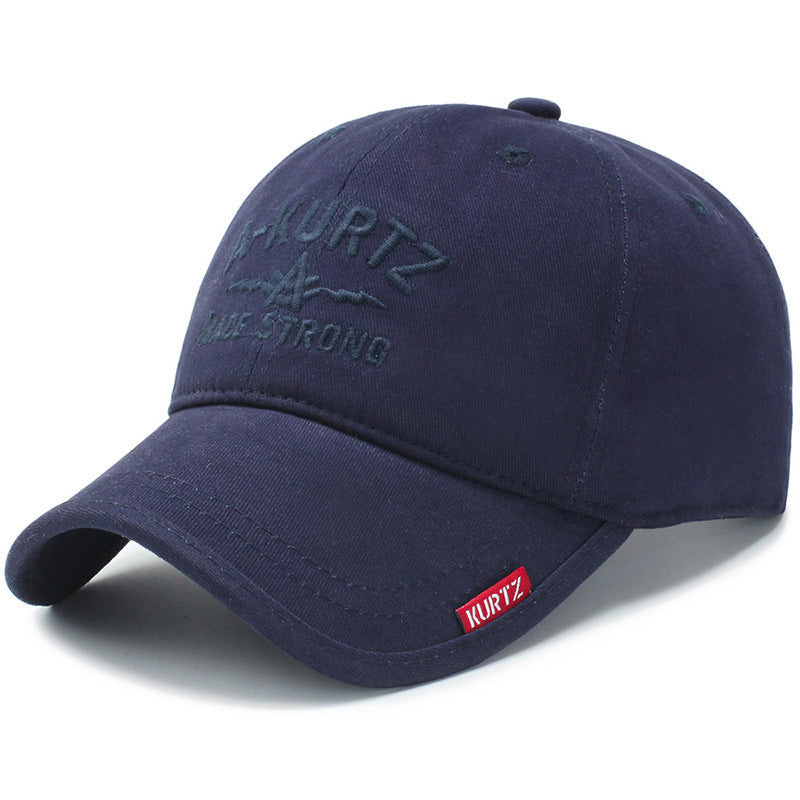 Korean style embroidered baseball cap for men and women