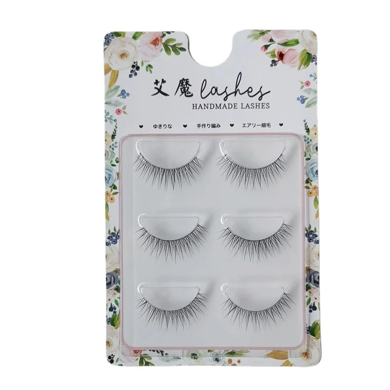 Fine stem transparent stem false eyelashes