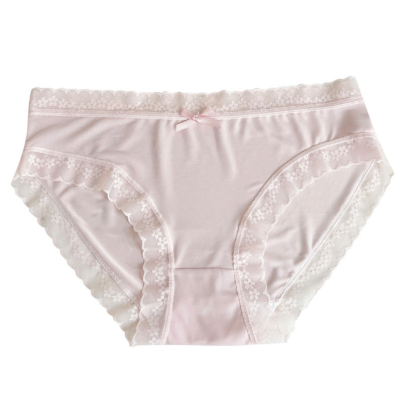 Ladies' thin pure cotton lace underwear