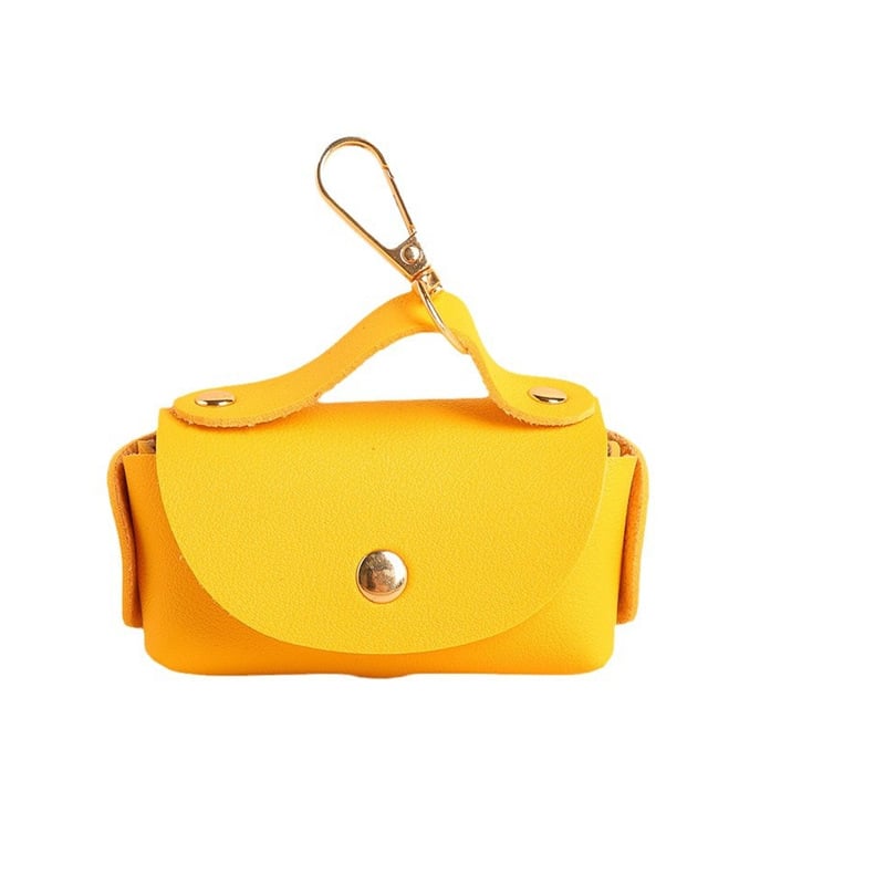 Leather Portable Pet Poop Bag Dispenser Multicolor Dog Poop Bag Storage Bag