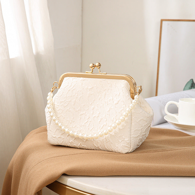Pleated shell bag crossbody bag