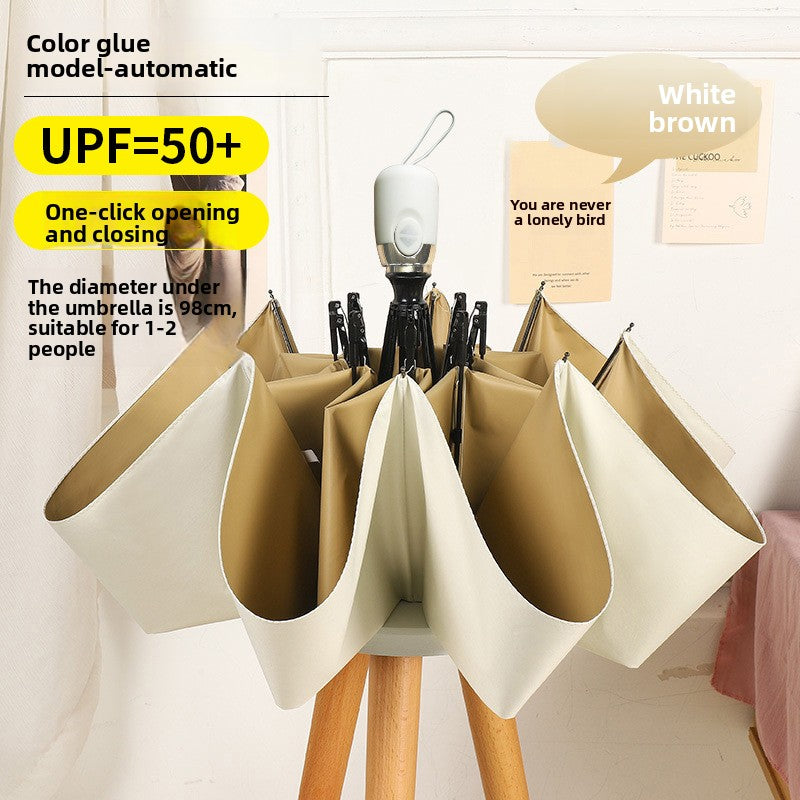 Folding Automatic Sunny and Rainy Dual-use Sun Umbrella