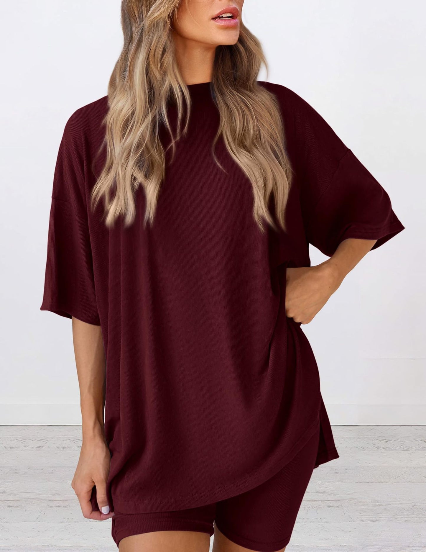solid color loose pajamas women's clothing