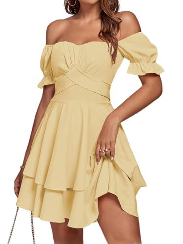 Off-Shoulder Lace-Up Ruffle Formal Gown