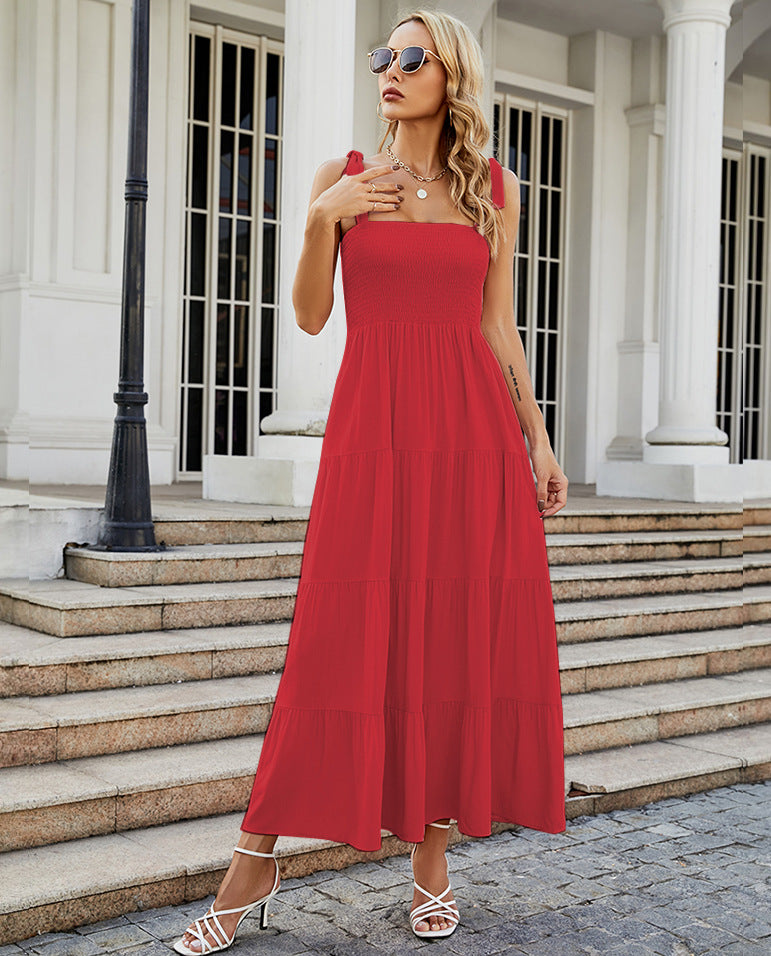 Floral Print Sleeveless Long Dress