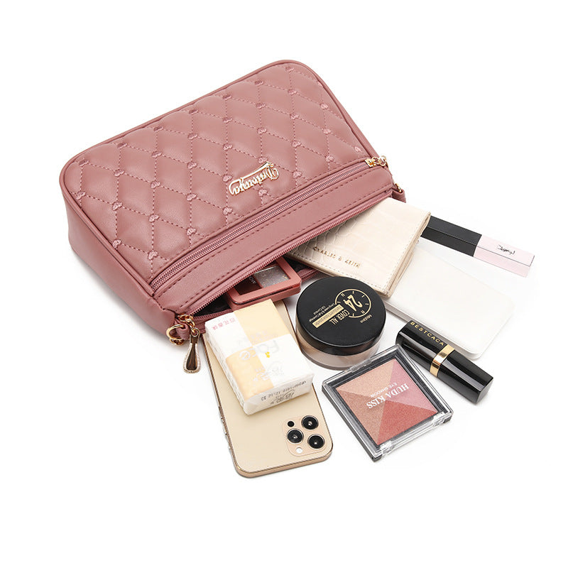 Dai Ouya 2022 New Summer Simple Fashion Solid Color Embroidered Chanel Style Crossbody Bag Trendy