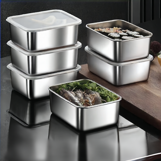 316 Stainless Steel Sealed Food Storage Box with Lid