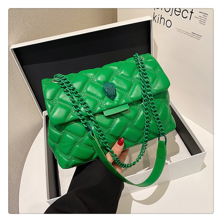 Single-shoulder crossbody bag, a versatile diamond-patterned women's bag for daily use