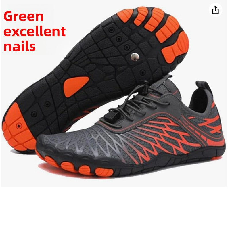 Wearing barefoot shoes with nails