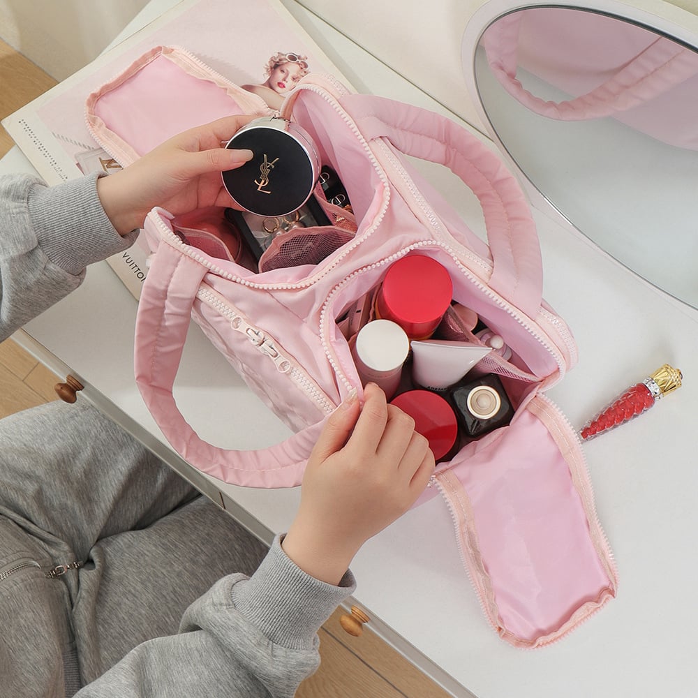 Large Capacity Travel Makeup Organizer with Dividers
