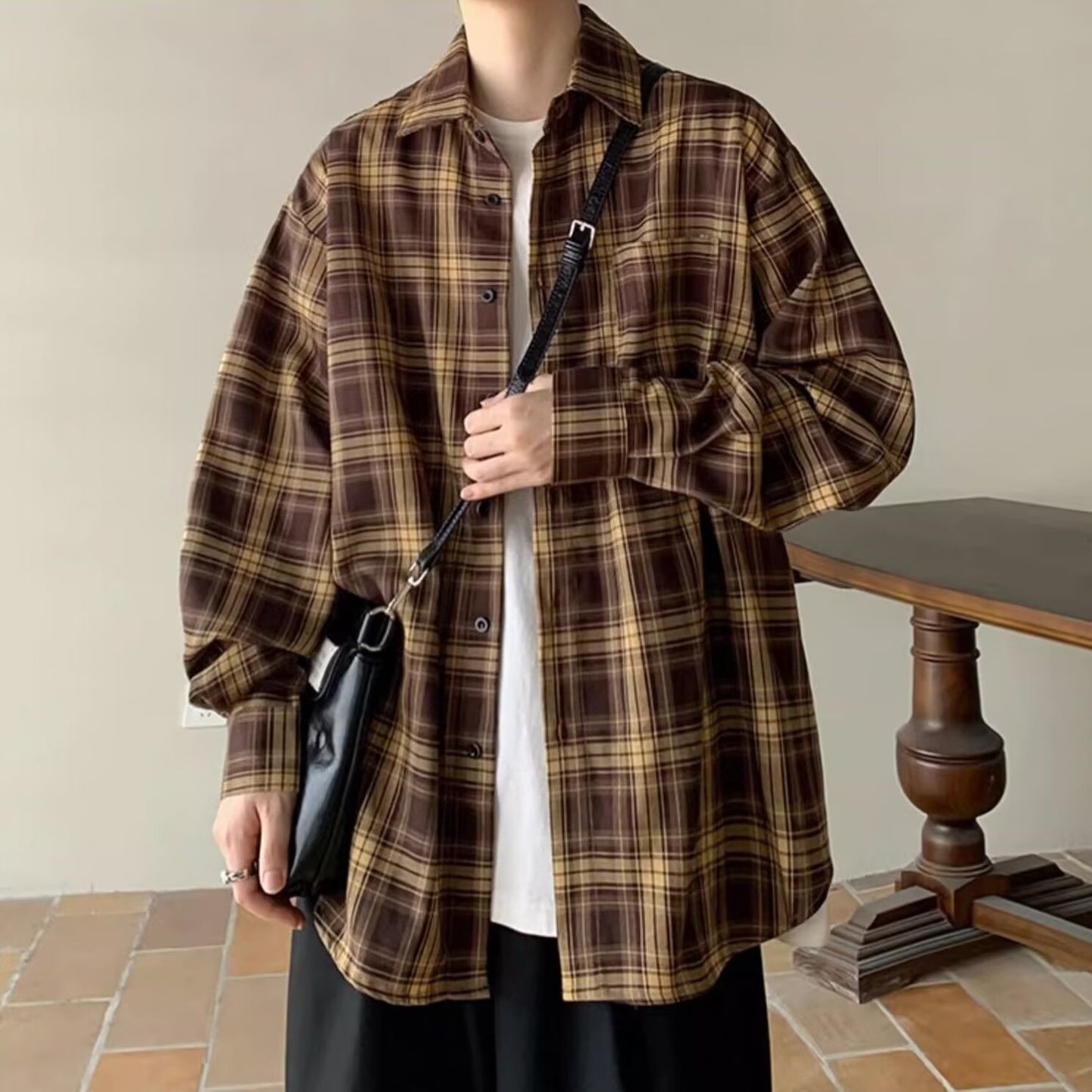 Striped Color Matching Shirt