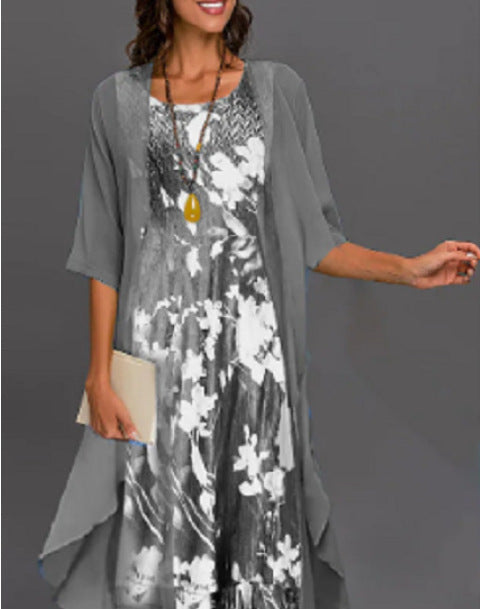 Two-piece chiffon dress set