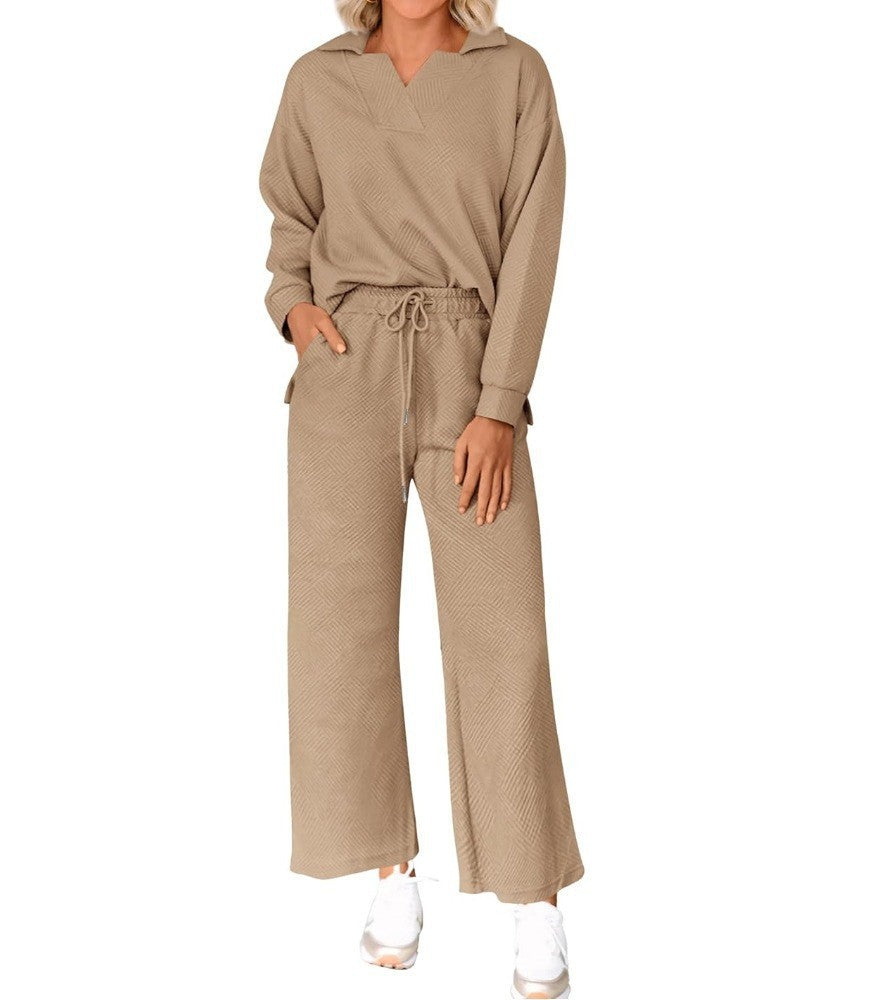 Casual Long-Sleeve Sweatshirt and Pants