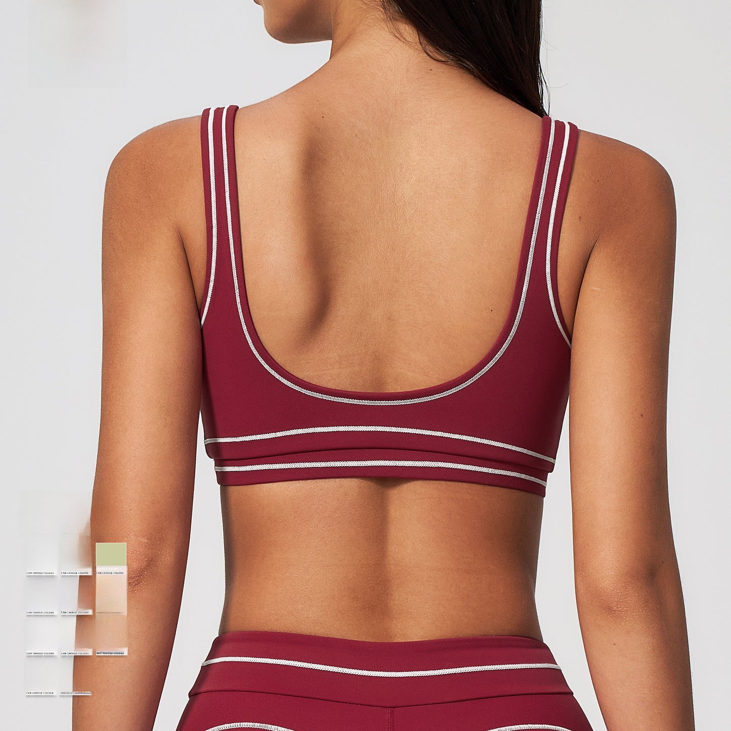 Color Block Yoga Sports Bra