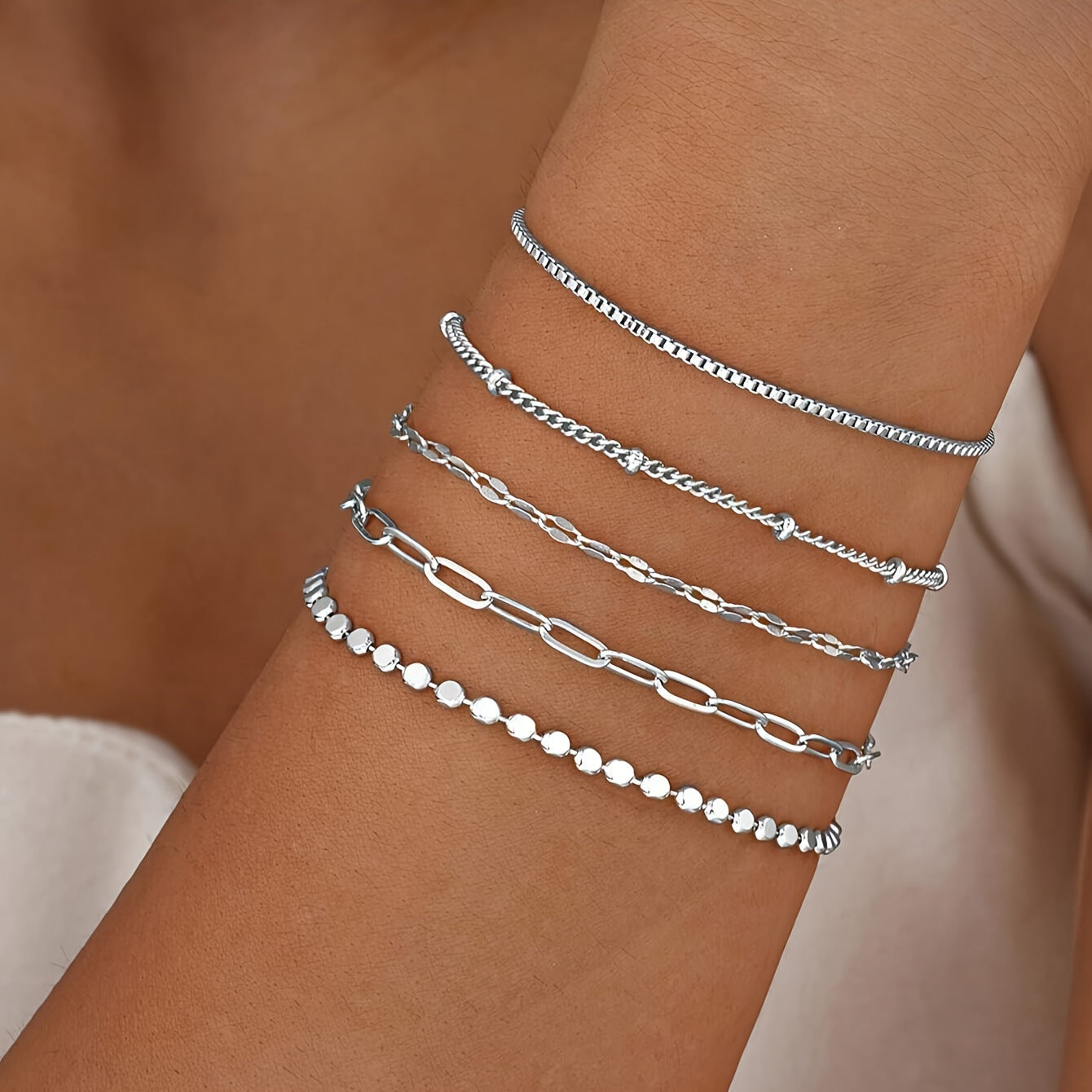Multi-layer Chain 5 Bracelets