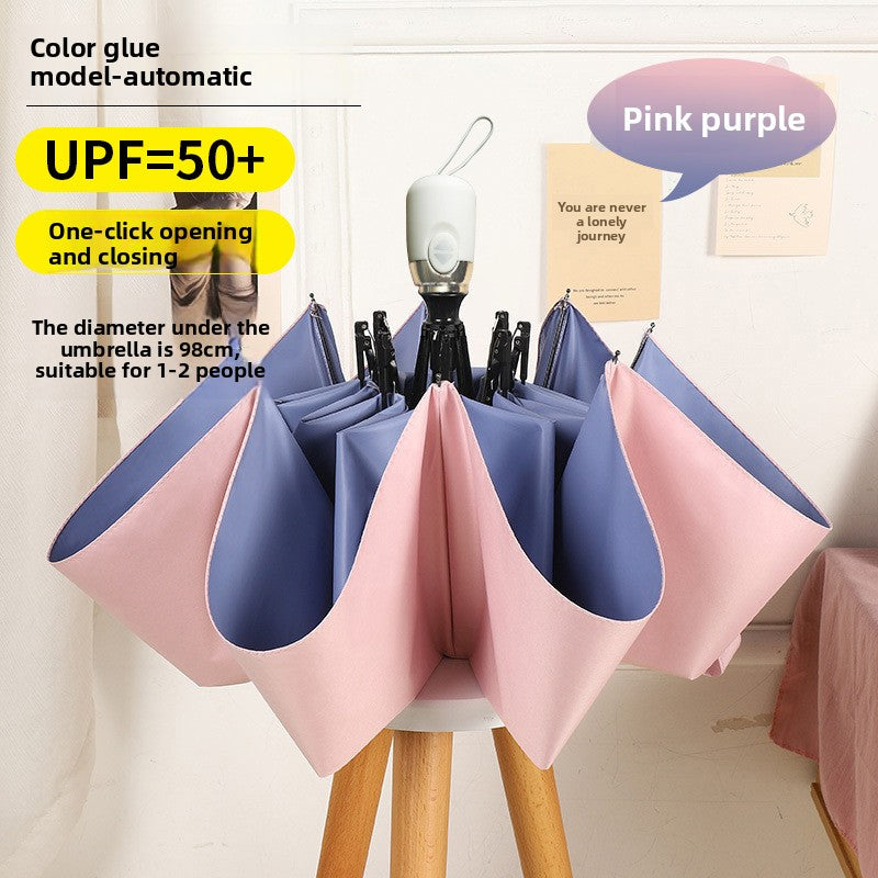Folding Automatic Sunny and Rainy Dual-use Sun Umbrella