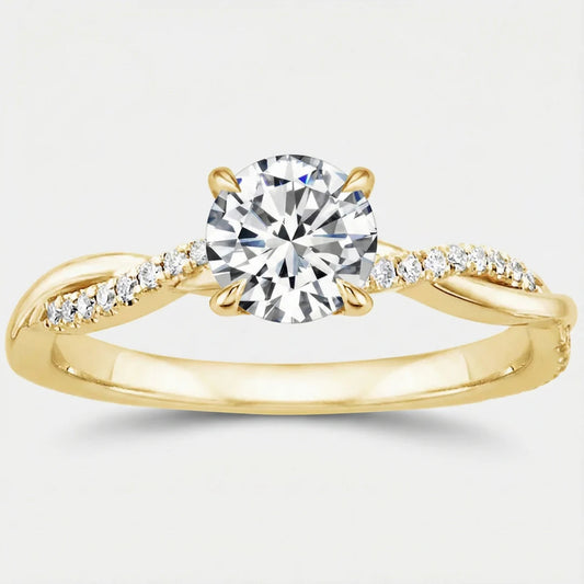 Geometric Zircon Stone Ring