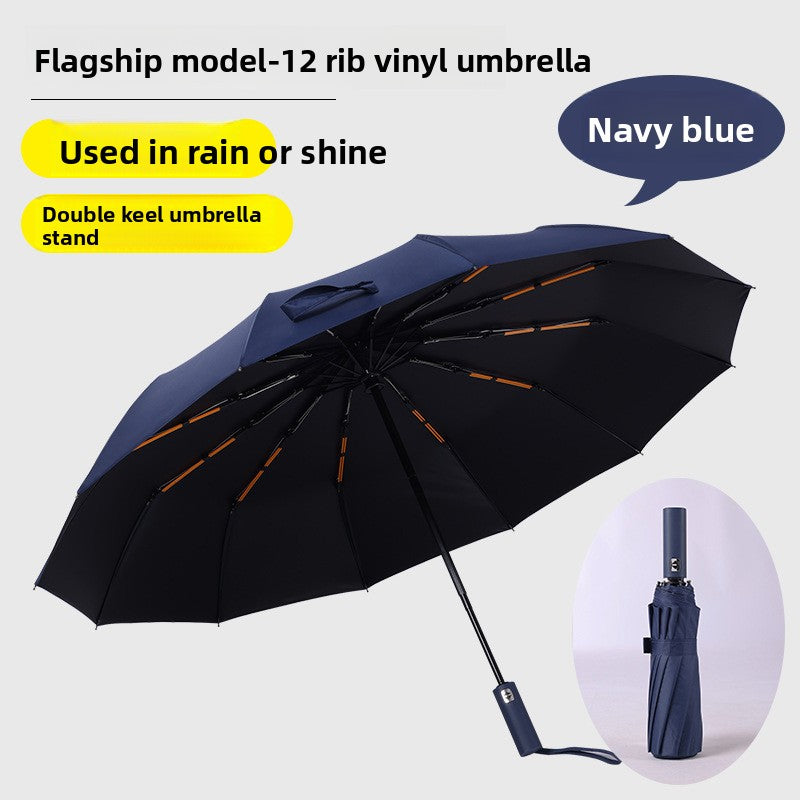 Folding Automatic Sunny and Rainy Dual-use Sun Umbrella
