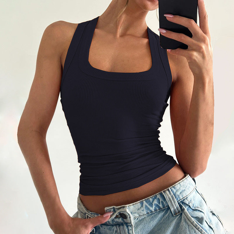 Women's Slim U-Neck Strapless Vest