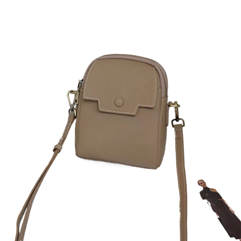 Women's Mobile Phone Bag Women's Crossbody 2024 New Small Bag Niche Shoulder Bag Creative Mini Niche Genuine Leather Women's Bag