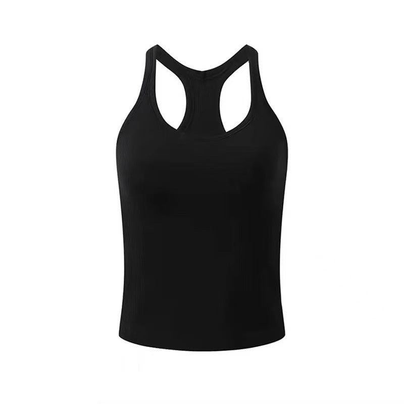 Padded Sports Bra Top - All-Purpose Sleeveless Fitness Shirt