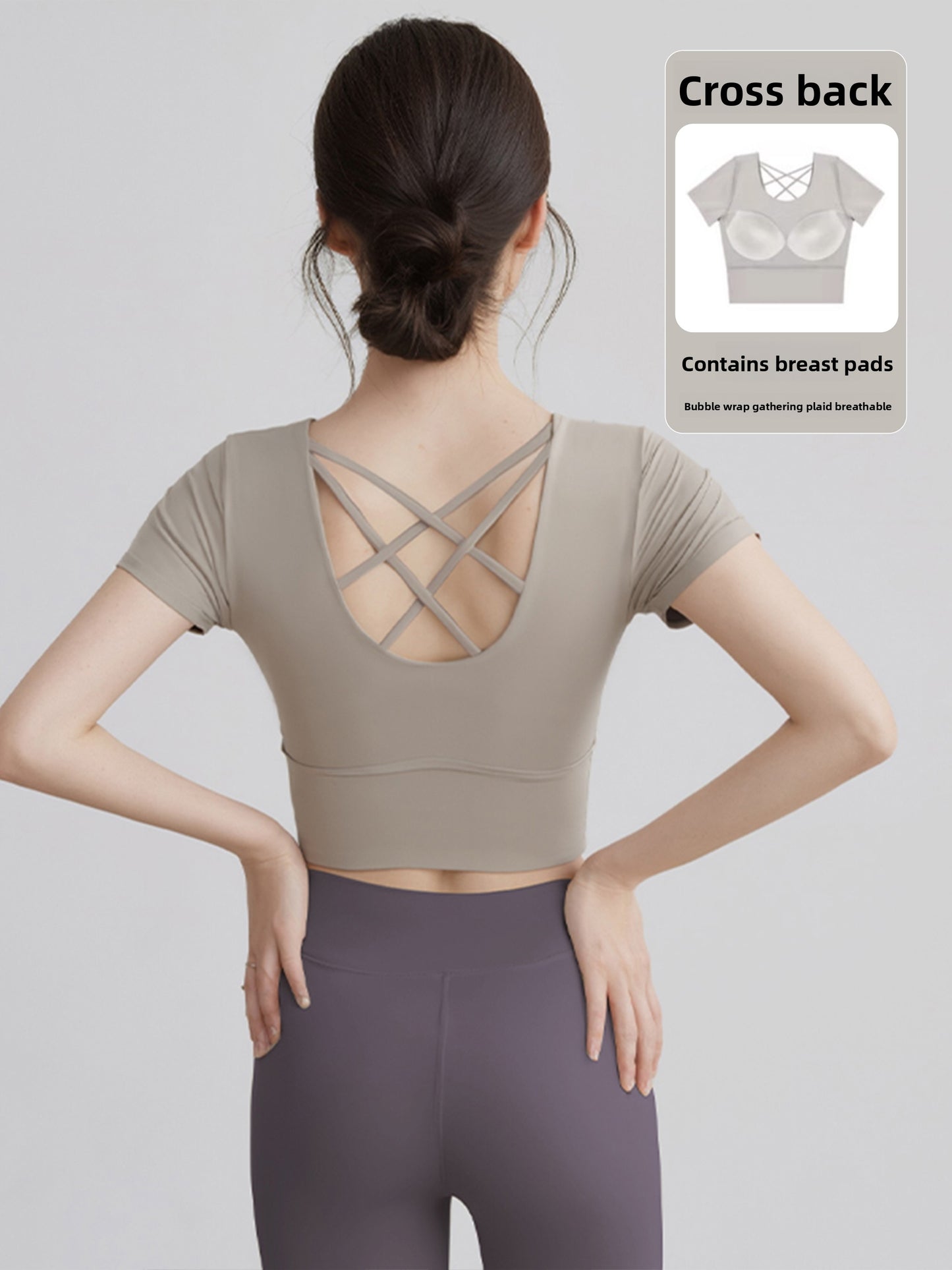 New women's yoga wear with chest pads