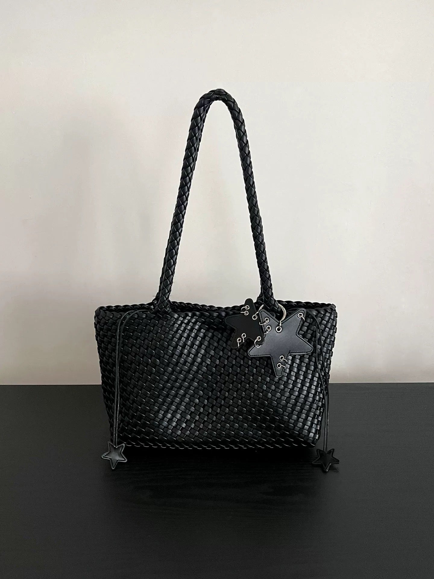 Handwoven PU Tote Bag for Women