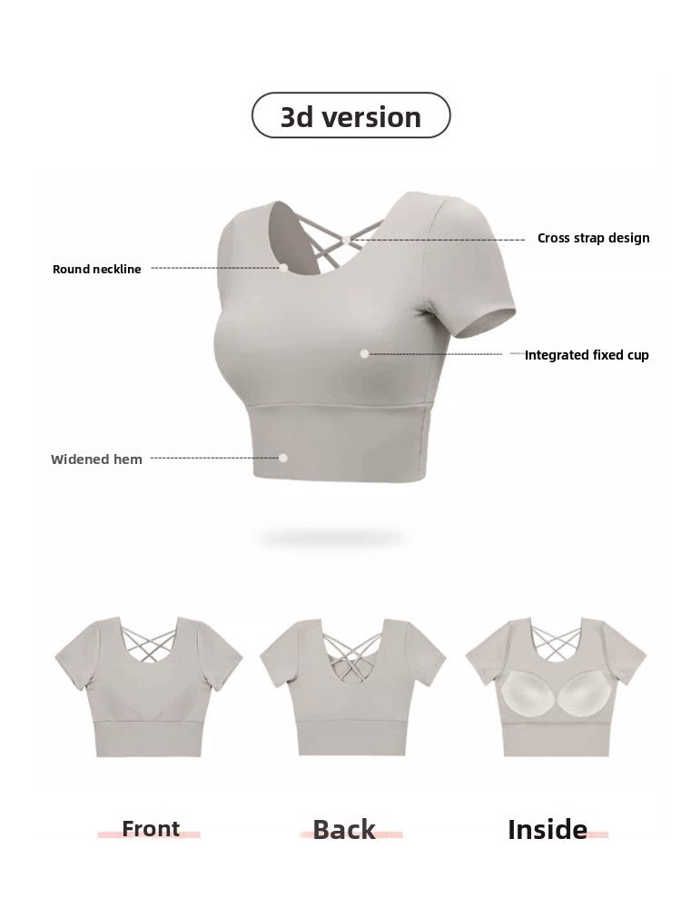 New women's yoga wear with chest pads