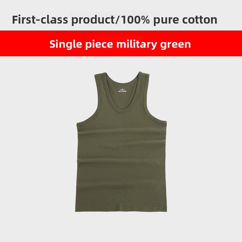 Men's Cotton Vest Sports Hurdle plus size Men's Inner Wear Cotton Youth Summer Base Fitness Tight Sleeveless