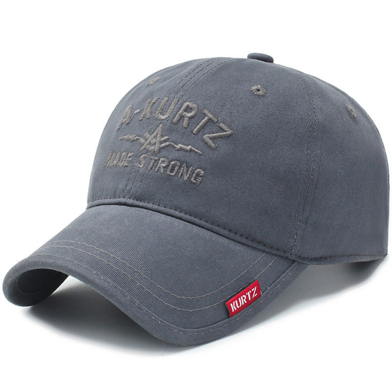 Korean style embroidered baseball cap for men and women