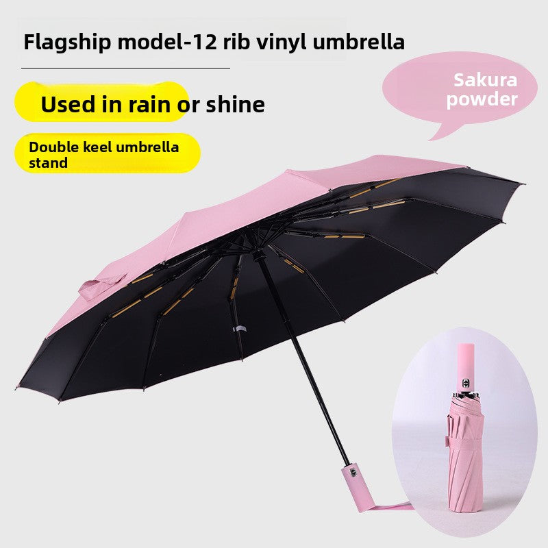 Folding Automatic Sunny and Rainy Dual-use Sun Umbrella