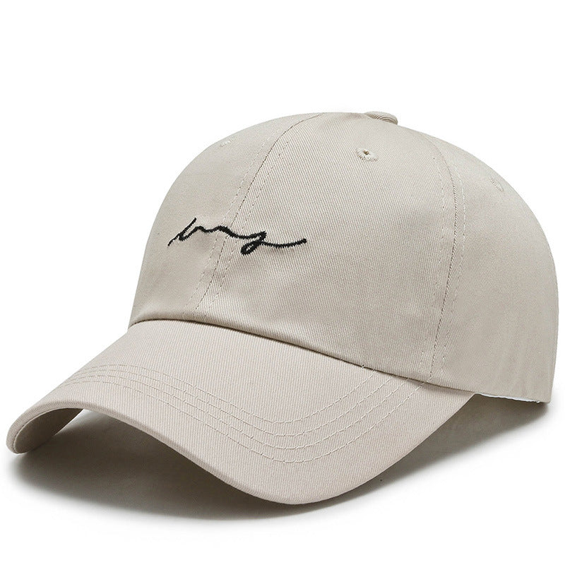 Korean style embroidered baseball cap for men and women