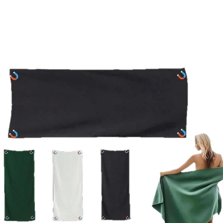 Outdoor magnetic bath towel