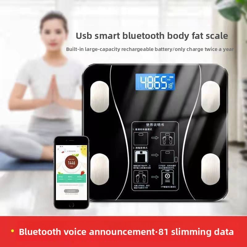 Smart Precision Bluetooth Rechargeable Mini Professional Home Body Weight Scale