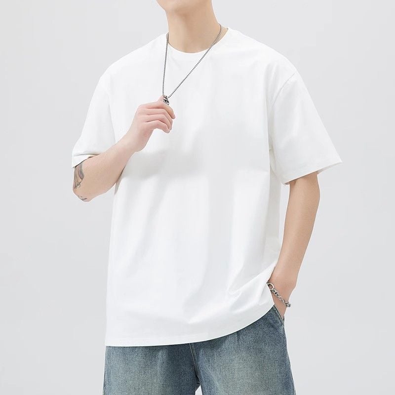 Pure cotton men's short-sleeved T-shirt