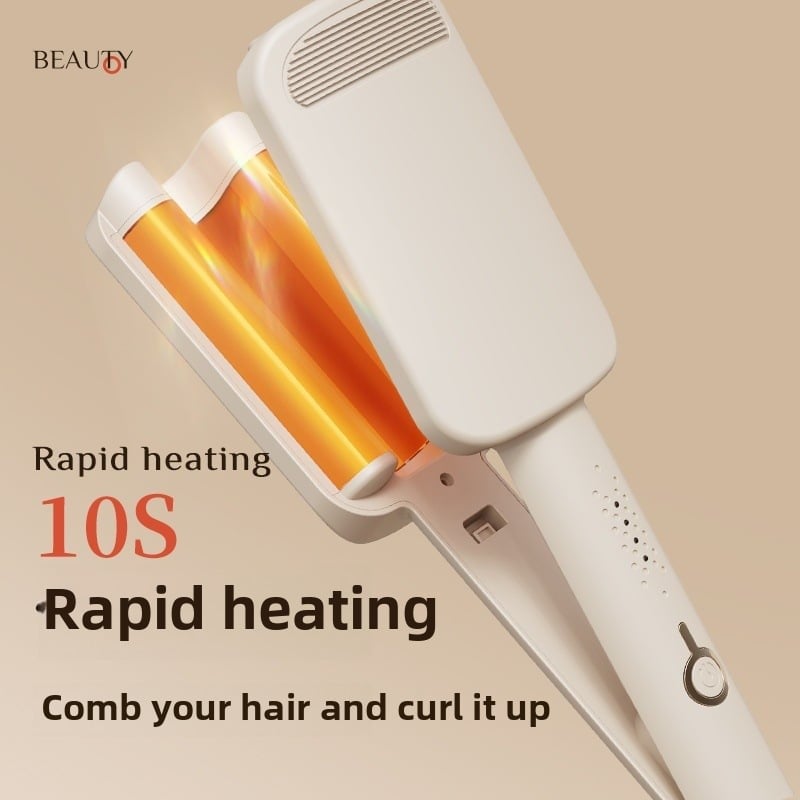 New French Egg Roll Curling Iron 32mm Deep U Water Wave Long-lasting and Hair-friendly