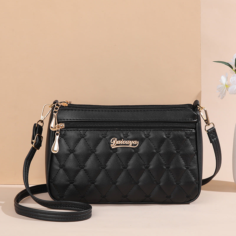 Dai Ouya 2022 New Summer Simple Fashion Solid Color Embroidered Chanel Style Crossbody Bag Trendy