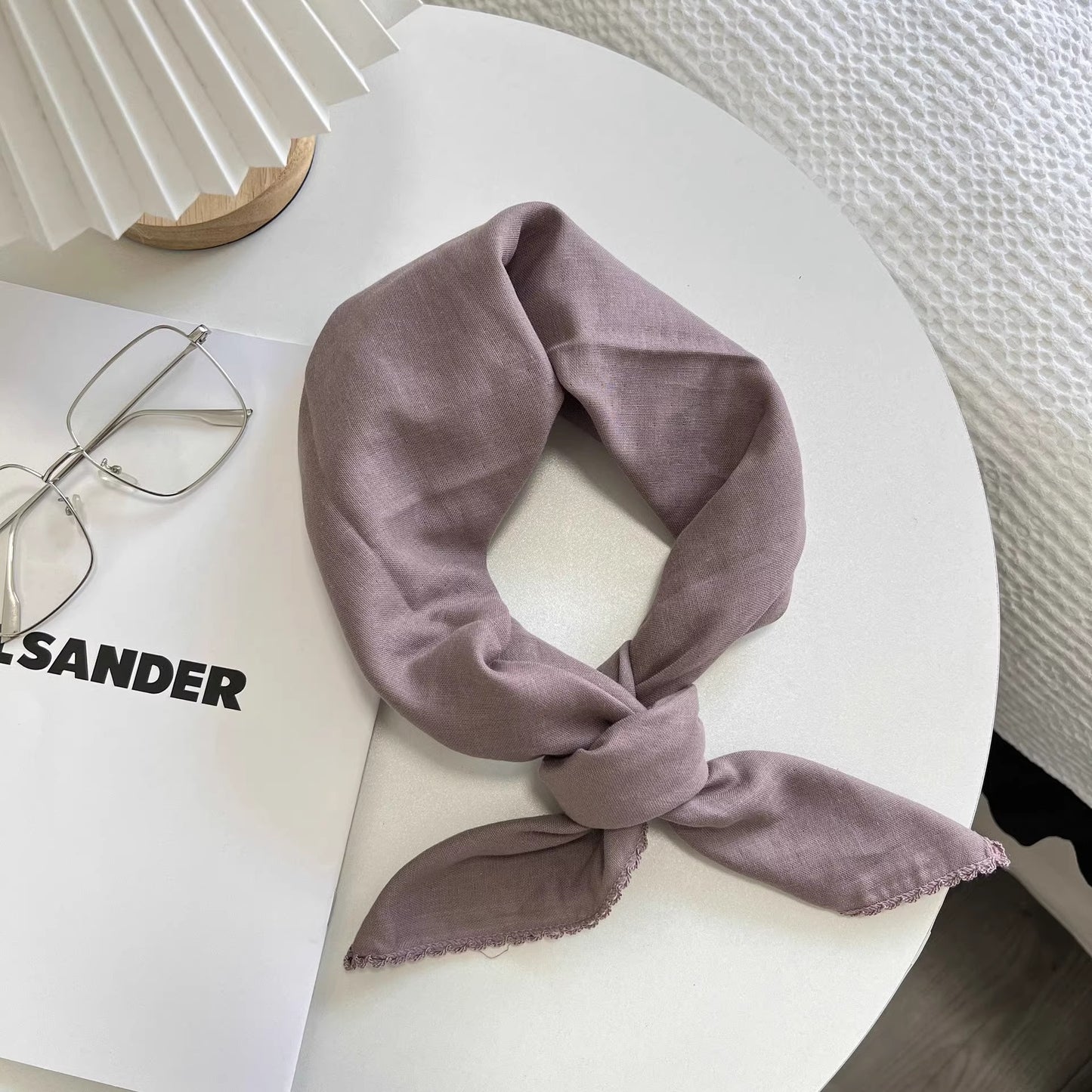 Solid Color Retro Silk Scarf